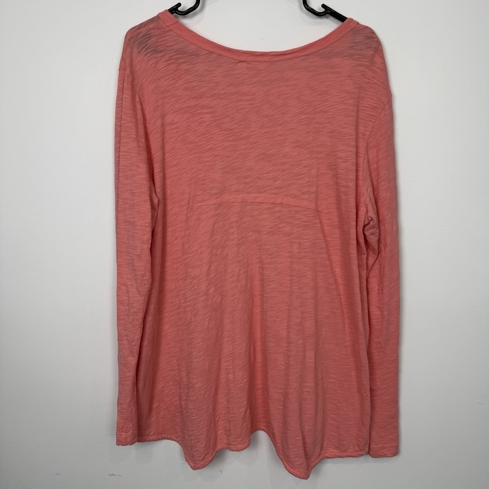 Wilt Shirt XL Coral Long Sleeve Tunic 100% Cotton Capsule Comfy Casual Minimal - Picture 3 of 5